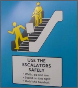 Don't run on the escalator.